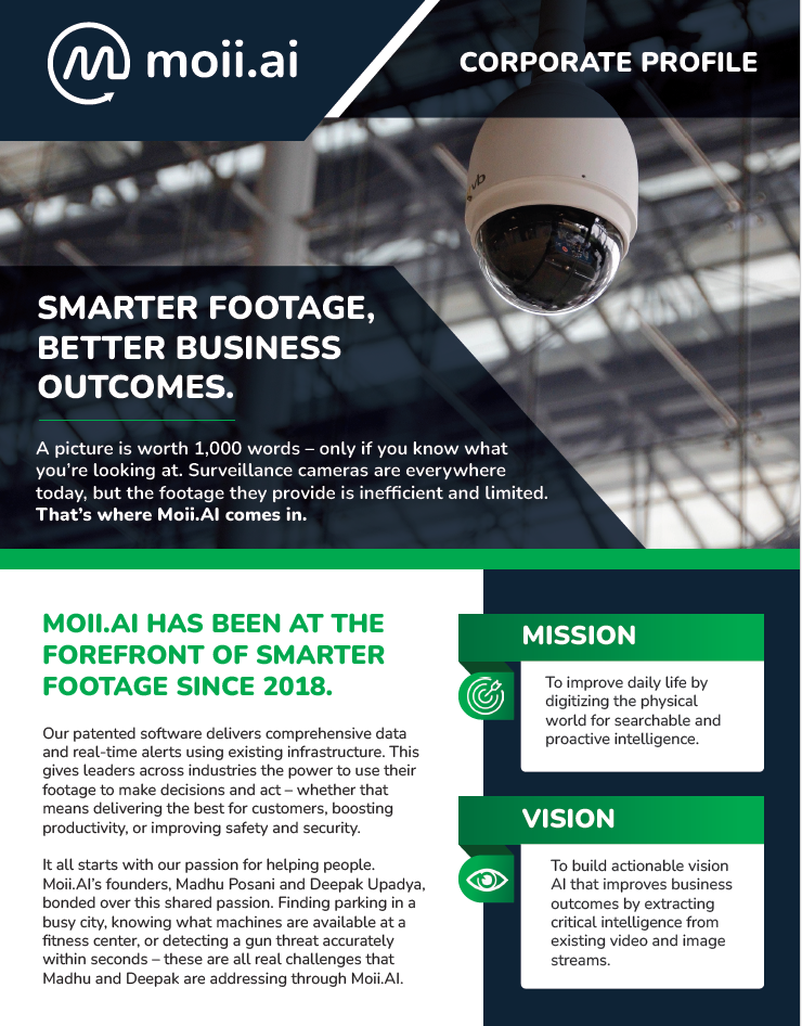 Screenshot of branded booklet for AI surveillance company.